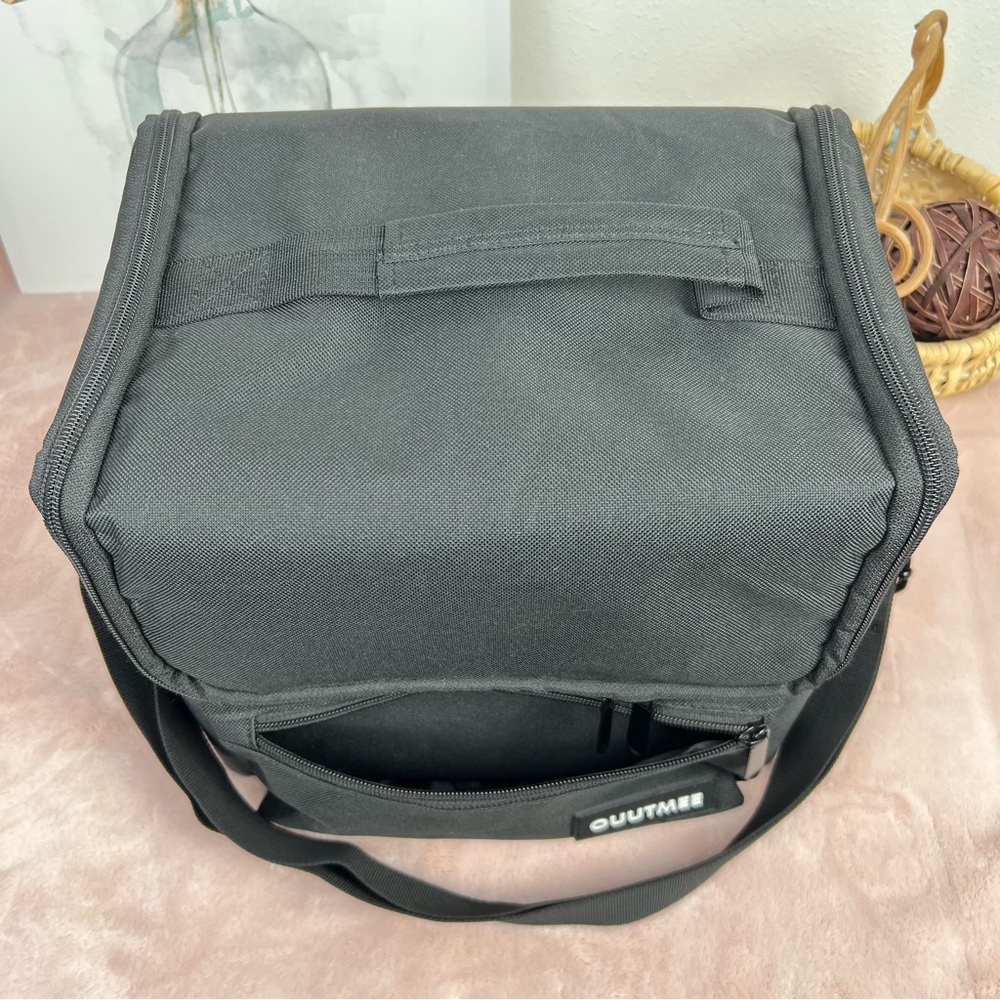 Large Cosmetic Organizer with Handle, Color: Black